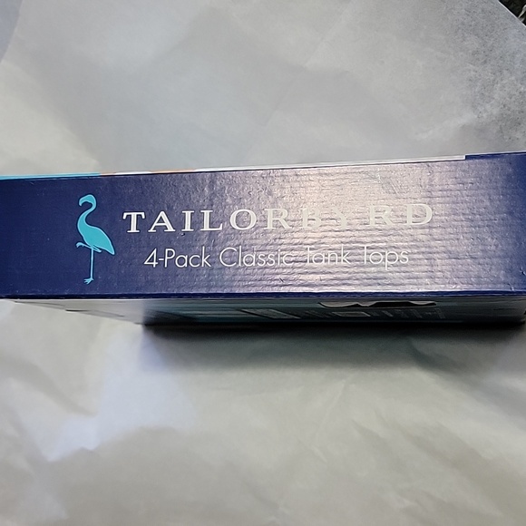 Nwt TailorByrd 4 Pack Round Neck Sleeveless Plain Tank Tops Ribbed Flamingo Grey - Picture 5 of 7